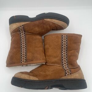 UGG Ultimate TAS Leather Shearling Lined Womens Boots Size W7